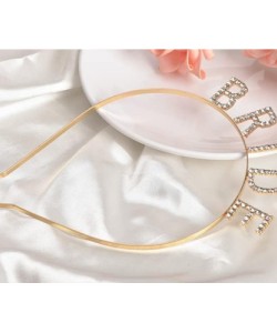 Altın Gold Renk Bekarlığa Veda Kristal Taş Bride Tacı İthal