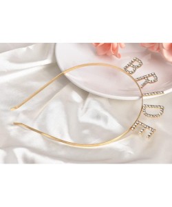 Altın Gold Renk Bekarlığa Veda Kristal Taş Bride Tacı İthal