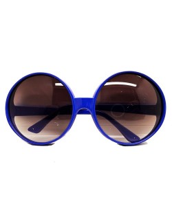 Yuvarlak Yeşilçam 80 li 90 lı Yıllar Parti Gözlüğü Retro Mavi Renk