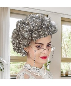 Gri Kıvırcık Büyükanne Peruğu Astarlı Model Gri Kıvırcık Büyükanne Peruğu Astarlı Model