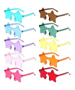 Yıldız Şekilli Çerçevesiz Parti Gözlüğü 6 Renk 6 Adet