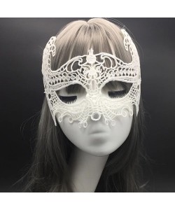 Beyaz Renk Dantel Kesim Balo Maskesi