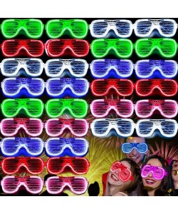 Glow Işıklı Panjur Parti Gözlüğü 12 Adet Glow Işıklı Panjur Parti Gözlüğü 12 Adet
