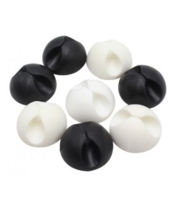 Siyah Beyaz Kablo Sabitleme Klipsi 10'lu