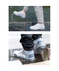 Silikon Ayakkabı Kılıfı Kaymaz Su Kir Geçirmez  M Beden Beyaz