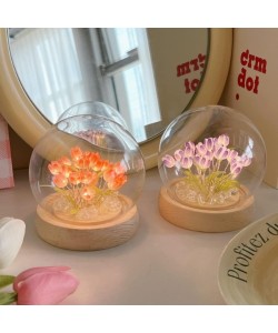 LED Işıklı Kendin Yap Lale Cam Küre LED Işıklı Kendin Yap Lale Cam Küre