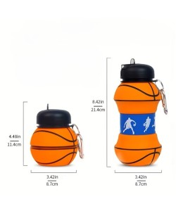 Basketbol Topu Tasarımlı Akordiyon Su Şişesi
