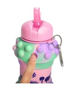 Pop-It Detaylı Akordiyon Su Şişesi