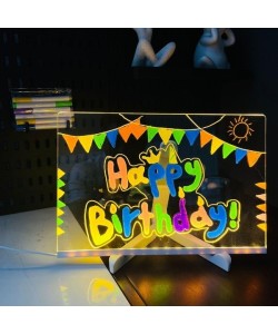 LED Aydınlatmalı Yazı ve Çizim Tahtası - Küçük Boy 20x20 cm LED Aydınlatmalı Yazı ve Çizim Tahtası - Küçük Boy 20x20 cm