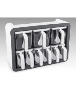 9'lu Standlı Kaşıklı Baharatlık Seti