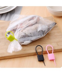 Kilit Şeklinde Silikon Kablo ve Poşet Bağlama Aparatı (3'lü Set) Kilit Şeklinde Silikon Kablo ve Poşet Bağlama Aparatı (3'lü Set)