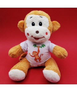 Tasarım Tişörtlü Oyuncak Maymun