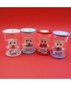 Işıklı Cam Fanus İçinde Ayıcık