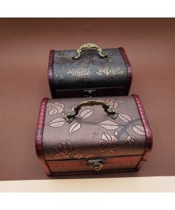 Ahşap Deri Sandık Kutusu