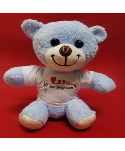 Seni Seviyorum Yazılı Tişörtlü Ayıcık