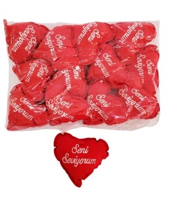 Seni Seviyorum Yazılı Kalp Yastık