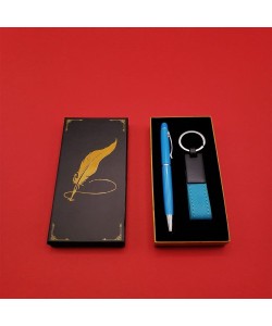 Metal Deri Anahtarlık ve Kalem