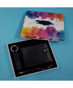 Siyah Cüzdan Anahtarlık ve Tükenmez Kalem Siyah Cüzdan Anahtarlık ve Tükenmez Kalem