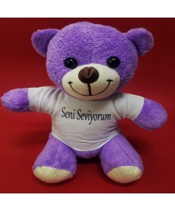 Seni Seviyorum Tişörtlü Peluş Ayı