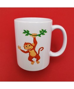 Sevimli Maymun Baskılı Kupa Bardak