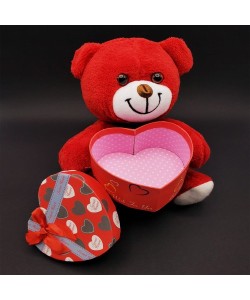 Kırmızı Kalp Kutulu Ayı Kırmızı Kalp Kutulu Ayı