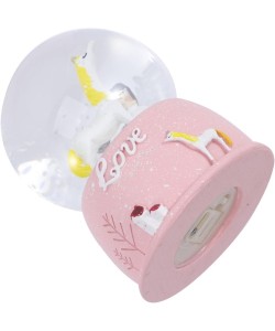 Mini Işıklı Sevimli Atlı Kız Kar Küresi Mini Işıklı Sevimli Atlı Kız Kar Küresi