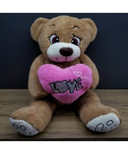 Peluş Hediyelik Love Yazılı Kalpli Ayıcık