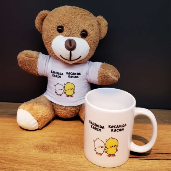 Peluş Oyuncak Ayı Ve Kupa Seti Peluş Oyuncak Ayı Ve Kupa Seti