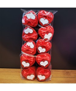 Kırmızı Metal Kalp Hediye Kutusu Kırmızı Metal Kalp Hediye Kutusu