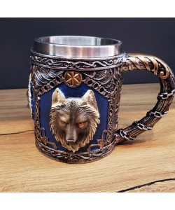 3D Boyutlu Kurt Kafası Tasarımlı Kupa Bardak 3D Boyutlu Kurt Kafası Tasarımlı Kupa Bardak