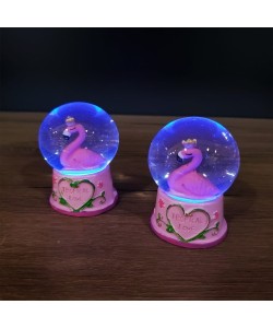Mini Işıklı Flamingo Kar Küresi Mini Işıklı Flamingo Kar Küresi