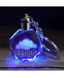 Yağmur Bulutu Tasarımlı Renk Değiştiren Anahtarlık