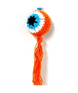 Nazar Boncuğu Desenli Püsküllü Turuncu Araba Süsü Nazar Boncuğu Desenli Püsküllü Turuncu Araba Süsü