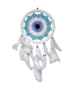 Su Yeşili Renginde Nazar Motifli Kuş Tüylü Duvar Süsü Su Yeşili Renginde Nazar Motifli Kuş Tüylü Duvar Süsü