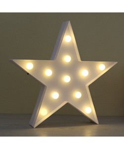 Led Işıklı Beyaz Yıldız Gece Lambası Led Işıklı Beyaz Yıldız Gece Lambası