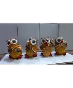 Müzisyen Baykuşlar Biblo 4'lü Set Müzisyen Baykuşlar Biblo 4'lü Set