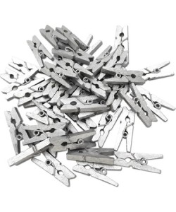 100'lü Gümüş Ahşap Mandal 2.5cm (10'lu Paket-1000 Adet) 100'lü Gümüş Ahşap Mandal 2.5cm (10'lu Paket-1000 Adet)