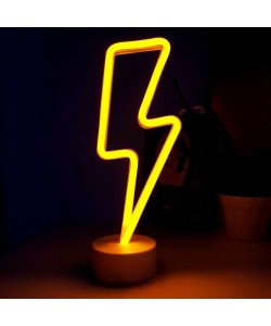 Neon Işıklı Şimşek Lamba USB+Pil Neon Işıklı Şimşek Lamba USB+Pil