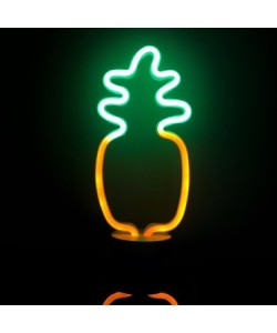Neon Işıklı Ananas Masa Gece Lambası Pil+Usb Neon Işıklı Ananas Masa Gece Lambası Pil+Usb