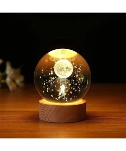 Dekoratif Merdivenli Astronot Ve Ay Tasarımlı Ahşap Altlıklı Işıklı Cam Küre Cam:6cm Ahşap:2cm Dekoratif Merdivenli Astronot Ve Ay Tasarımlı Ahşap Altlıklı Işıklı Cam Küre Cam:6cm Ahşap:2cm