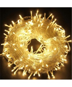 10m Boncuk Lamba Gün Işığı 8 Fonksiyon 100 Led Fişli Uzatma Kablolu Şeffaf kablo