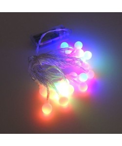 3m 20 Led Beyaz Top RGB ışık Pilli 2 Kademeli