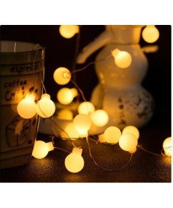 3m 20 Led Beyaz Top Gün ışığı Pilli 2 Kademeli