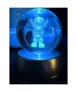 ASTRONOT Plastik altlıklı Işıklı Cam Küre 6cm