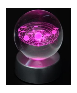 GEZEGENLER Plastik altlıklı Işıklı Cam Küre 6cm GEZEGENLER Plastik altlıklı Işıklı Cam Küre 6cm