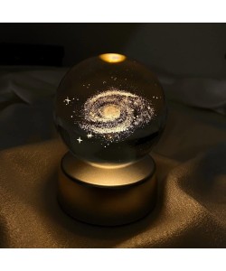 SAMANYOLU Plastik altlıklı Işıklı Cam Küre 6cm