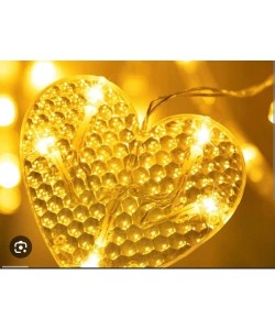 Kalp Perde Led 3m 6 Sıra 12 Adet Kalp Led ışık Gün Işığı