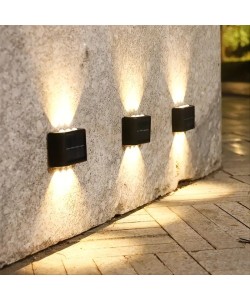 2'li Solar Duvar Aydınlatması 6 Ledli Gün Işığı