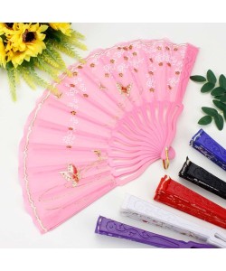 Plastik Kumaş Yelpaze 12'li Karışık