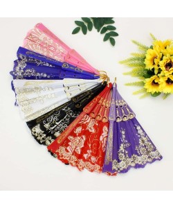 Plastik Kumaş Yelpaze 12'li Karışık